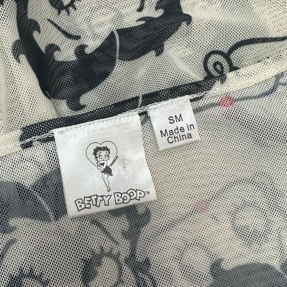 Betty Boop Sheer Mesh Top Size S/M - Picture 6 of 7